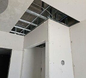 Detailed drywall installation